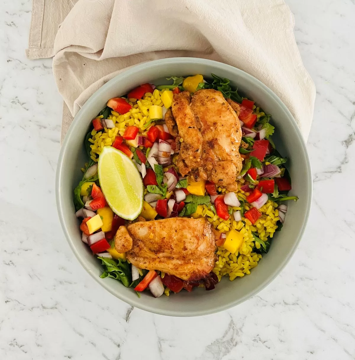 Grilled Chicken with Refreshing Mango Salsa - The Well-Fed Family