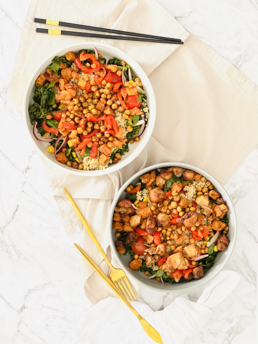 Roasted Chickpeas Salad - The Well-Fed Family