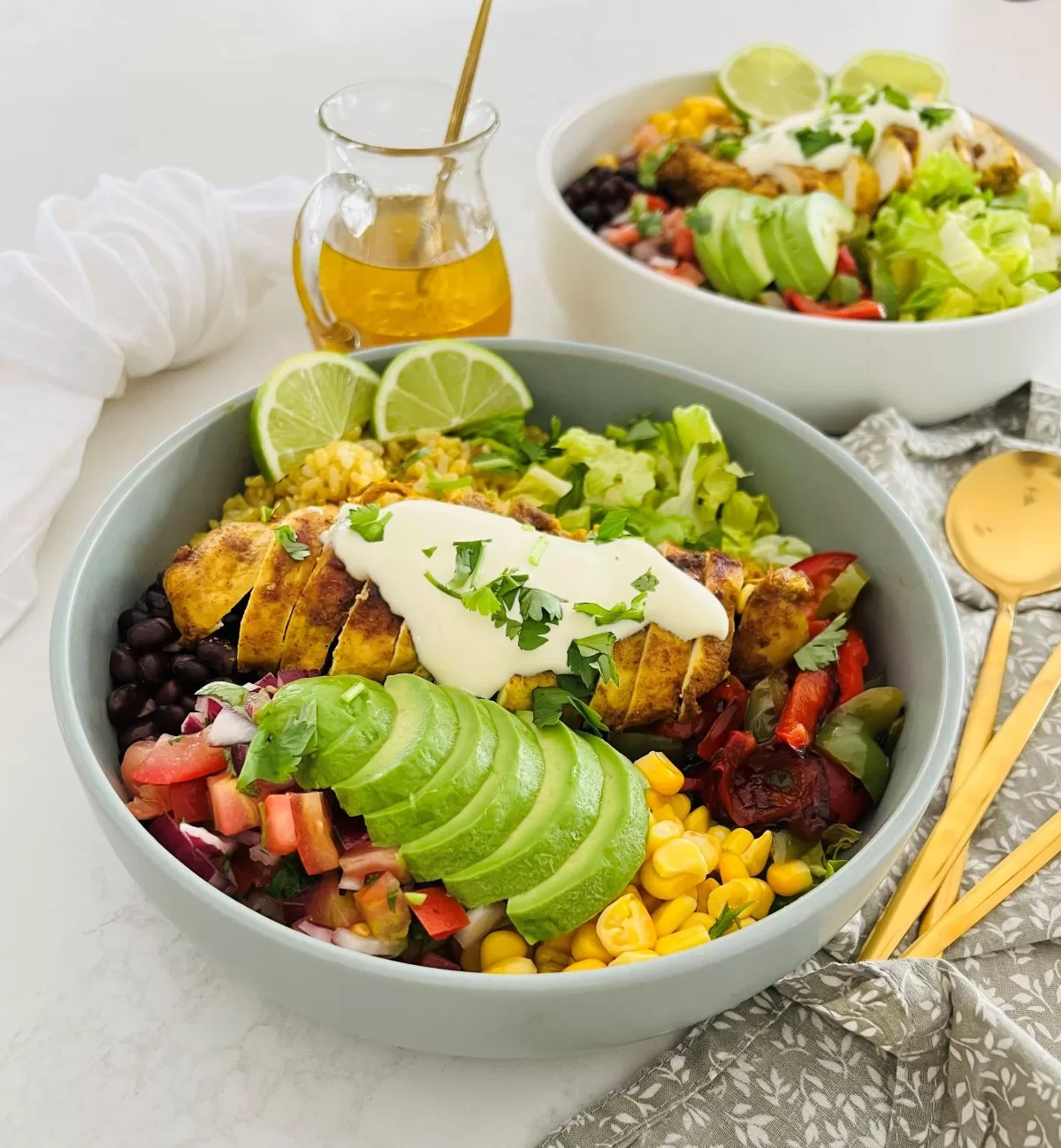 Grilled Chicken Burrito Bowl - The Well-Fed Family