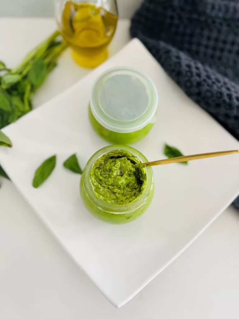 homemade basil pesto