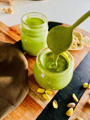 bright green pistachio paste