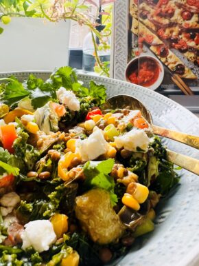 warm lentil salad